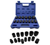 Buffalo Tools 14pc Impact Socket Sockets Set 1/2 Drive Metric Shallow 10mm - 32mm