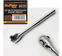 Buffalo Tools 3/8 Drive Quick Release Ratchet Reversible Straight 72t Socket Wrench