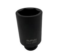 Buffalo Tools 32mm Deep Impact Socket 1/2 Drive Heavy Duty High Torque Chrome Vanadium Steel Drive 6 Point Long Wrench