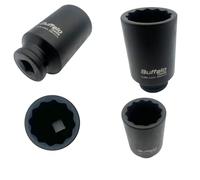 Buffalo Tools 36mm 1/2 inch Deep Impact Socket, Hub Nut, Flywheel 12 Point Bi-Hex Chrome-Molybdenum (Cr-Mo) Steel