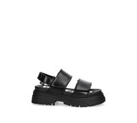 Buffalo touch-strap platform sandals - Black 38-39-40