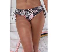 Buffalo Tropical Floral Print Side Tie Bikini Briefs Brown Floral
