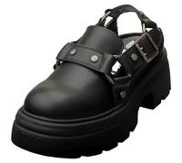 (6) Buffalo Vega Vegan Womens Clog Shoes in Black