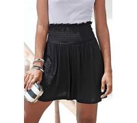 Buffalo Wide Smocked Waist Shorts Black