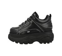 Buffalo Women’s 1339-14 Platform Iconic Chunky Lace-Up Fashion Sneakers in Black Vegan Box Leather - Black 5