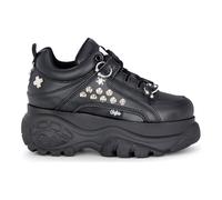 Buffalo Women's 1339-14 PUNK Platform Studded Black Vegan Nappa Lace-Up Sneakers - Black 6