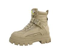Buffalo Women's Aspha Com 1 Fashion Boot, Beige, 6 UK