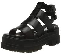 Buffalo Women's Aspha Gld Flat Sandal, Black, 6 UK