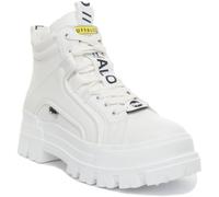 Buffalo Womens Aspha NC Mid Calf Vegan Boots In White Colour Size UK 3 - 7