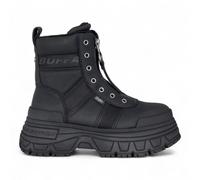 Buffalo Womens Black Chunky Platform Front Zip High Ankle Combat Boots - Fusion - Black - UK 3 | EU 36 | US 6