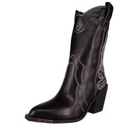 BUFFALO Women's Texan Boots West Boot Mid D25BF05 BN12210441, Black, 8 UK