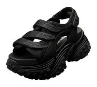 Buffalo Womens Vegan Flatform Sandals Black 4 UK