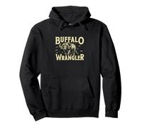 Buffalo Wrangler Funny Bison Hunting For A Buffalo Hunter Pullover Hoodie