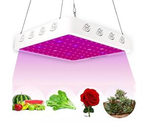 Buffcy 1000W LED Grow Lights with Fan, Energy Saving Timable Full Spectrum Plant Light, Grow Light Panel Promote Plant Germination, Flowering, Fruiting（96 PCS LED） [Energy Class A]