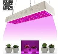 Buffcy 1000W LED Grow Lights with Fan, Energy Saving Timable LED Full Spectrum Grow Light, Grow Light Panel Promote Plant Germination, Flowering, Fruiting（100 PCS LED） [Energy Class A]