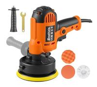Buffer Polisher 1600W Electric Polishing Machines Portable Rotary Car Polisher with 0-3000 RPM, Side Handles, 3 Buffing Pads, 125mm/5in Discs Perfect for Car Polish Floor Waxing Metal Descaling