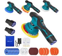 Buffer Polisher Cordless Car Polisher Buffer Machine Car Buffers And Polishers Kit Cordless Polisher with 2 ×2.0Ah Batteries, 8 Variable Speed, Electric Polisher Kit for Car Detailing/Polishing/Waxing