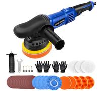Buffer Polisher Kit 5 Inch Dual Action Polisher with 6 Variable Speeds, Orbital Buffer Polisher for Boat Car Detailing, Waxing, Polishing, Sanding and Scratch Removing