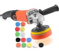 Buffer Polisher Rotary Car Polisher Wax Machine Car Detailing Kit 4 Inch 6 Variable Speeds with Foam Pads Wool Pads for Car Buffers and Polishers