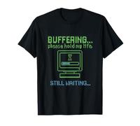 Buffering... Please Hold My Life 90s Pixel Art T-Shirt