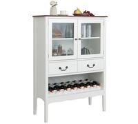 Buffet Cabinet Freestanding Storage Cabinet Corner Coffee Bar Station