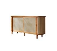Buffet Cabinet Living Room Wooden Wall Sideboard Kitchen Storage Cabinet Rattan Multifunctional Storage Sideboard Sideboard Cabinet Kitchen Cabinet