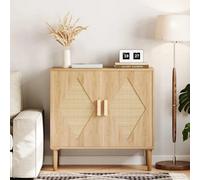 Buffet Cabinet Storage Rattan Sideboard Accent Cabinet Living Room