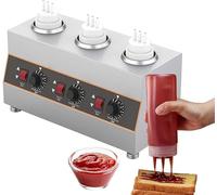 Buffet Food Warmer Steam with Lids - Commercial Electric Bain Marie Stainless Steel Wet Well Soup Sauce Heater, for Catering and Restaurant