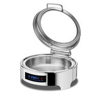 Buffet Food Warmers with Visual Glass & Stainless Steel Handles Adjustable Temperature Chafing Dishes for Catering Party and Table Use