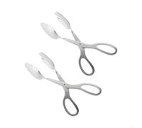 Buffet Party Bread Tongs 2pcs Non-Slip Grip(Small)