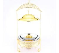 Buffet Server and Heater - Catering Event Food Heater, Buffet Set, Stainless Steel Catering Food Heater, hot Pot Buffet Set, Cold Dish Server Set(Size:8.0L,Color:Gold)