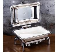 Buffet Server & Heater - Kitchenware New Stainless Steel Double Hot Pot, Catering Buffet Food Warm Tray, Dining Food Pot for Event Catering Banquets.(Visual Cap. - Threerees-9L)