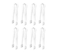 Buffet Serving Tongs,8 PCS Plastic Transparent Small Kitchen Tongs Mini Serving Utensil Tongs for Food Salad Sweets Party Appetizers Desserts