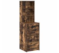 Buffet Table Smoked Oak Engineered Wood 40x41x135cm Modern Storage Highboard Pro