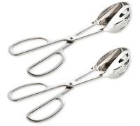 Buffet Tongs, Set of 2, Stainless Steel, Thick, for Food Service