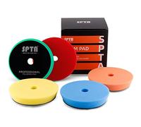 Buffing Polishing Pads, 5'' Orbital Buffer Pads Hook and Loop Buffing Pads, Foam Polish Pad 5 Grits From Coarse to Fine for 5 Inch DA Rotary polisher and Air Polisher Compounding, Polishing and Waxing