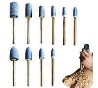 Buffing Wheel Kit - 3mm Handle 4-10mm Grinding Heads | Stone Polishing Tool Set, Mini Electric Rotary Grinder Accessories for Marble Wood Metal Jade, Professional Deburring, Buffing, Crafting Supplies