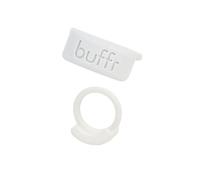 Buffr Smart Ring Protector - Silicone Ring Guards Compatible with Oura, Superhuman, RingConn & More Bands - Slim Fit, Sensor-Friendly Smart Ring Cover for Workout, Work & Daily Wear (White, Size 12)