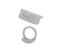 Buffr Smart Ring Protector - Silicone Ring Guards Compatible with Oura, Superhuman, RingConn & More Bands - Slim Fit, Sensor-Friendly Smart Ring Cover for Workout, Work & Daily Wear (Grey, Size 8)