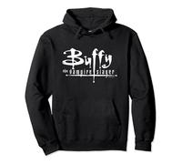 Buffy The Vampire Slayer Classic 90's TV White Text Logo Pullover Hoodie