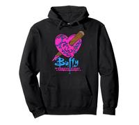 Buffy the Vampire Slayer Colorful Staked Heart TV Show Pullover Hoodie