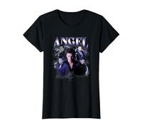 Buffy The Vampire Slayer Iconic Angel 90's Collage Poster T-Shirt, Women, Black, 3X-Large