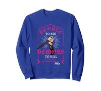 Buffy The Vampire Slayer People To See Demons To Kill Sweatshirt, Adult Unisex, Royal Blue, Medium