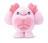 BUFFYS Series 1 8 Inch Plush (Axolotl) by ZURU | Soft-but-strong buddy; playfully buff muscly plush; ultra-soft & cuddly; 6 to collect; gift for kids & teens