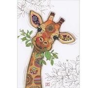 Bug Art Blank Greeting Card - Gina Giraffe