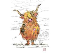 Bug Art Blank Greeting Card - Highland Hamish, Multicolour, Single Card, G030