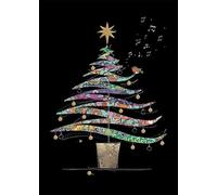 Bug Art Christmas Cards Pack of 8 - Colourful Christmas Tree Embossed with Foil Details - Eco-Friendly & Recyclable