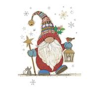 Bug Art Christmas Cards Pack of 8 - Father Christmas Gonk Embossed with Foil Details - Eco-Friendly & Recyclable