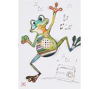 Bug Art Kooks Cute & Quirky Greeting Card - Freddy Frog, Multicolour, 4.5 x 7, BAG009