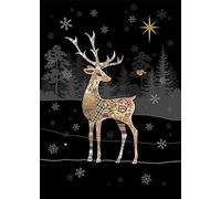 Bug Art Pack of 5 Beautiful Designer Christmas Cards From Reindeer Robin - Stunning Foil and Embossed Finish